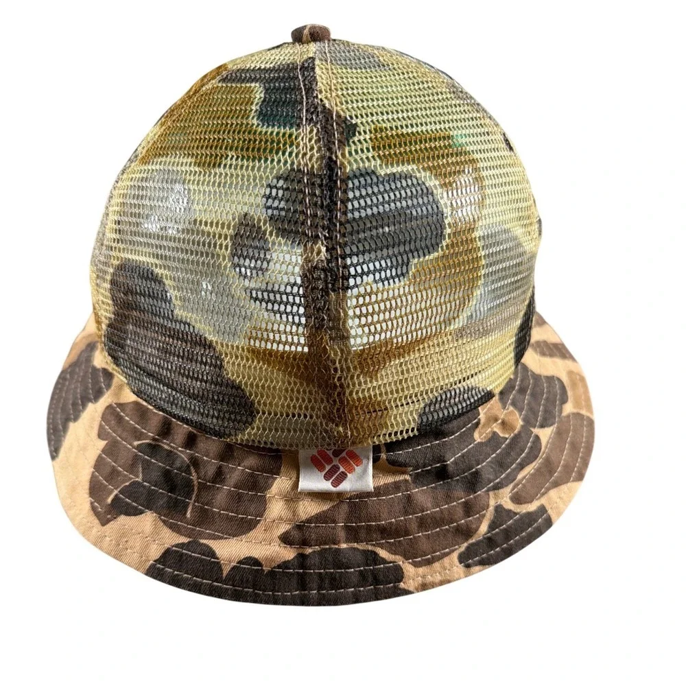 Vintage Columbia Sportswear Portland Oregon Camo Hunting Hat Made In USA Cap M